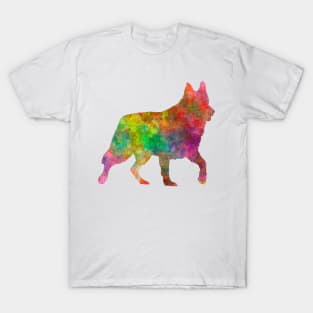 White Swiss Shepherd Dog in watercolor T-Shirt